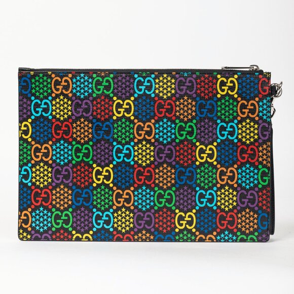 Gucci Black-Multi GG Psychedelic Zip Pouch - Picture 4 of 12